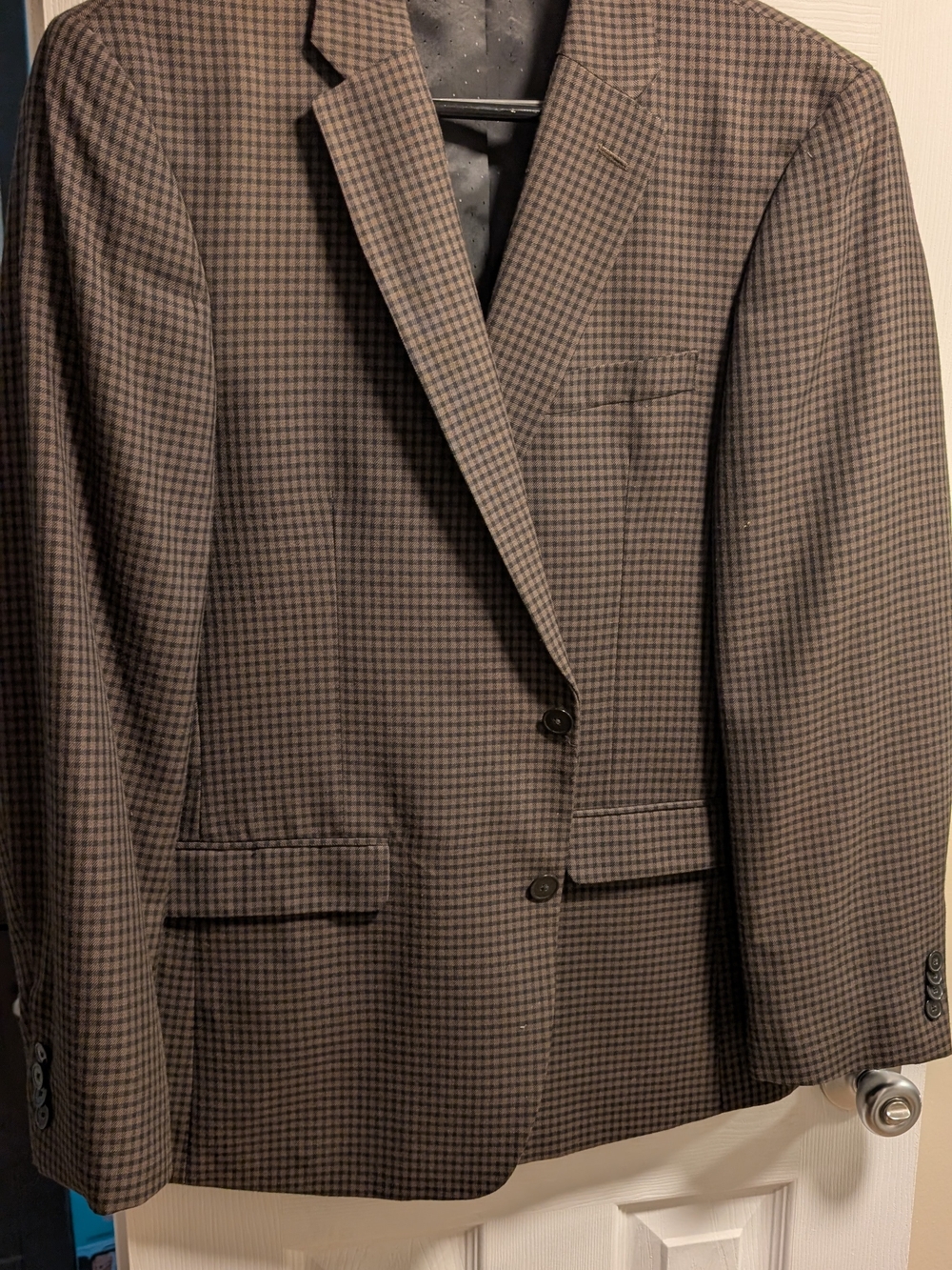 Tommy Hilfiger Brown and Black Houndstooth Blazer